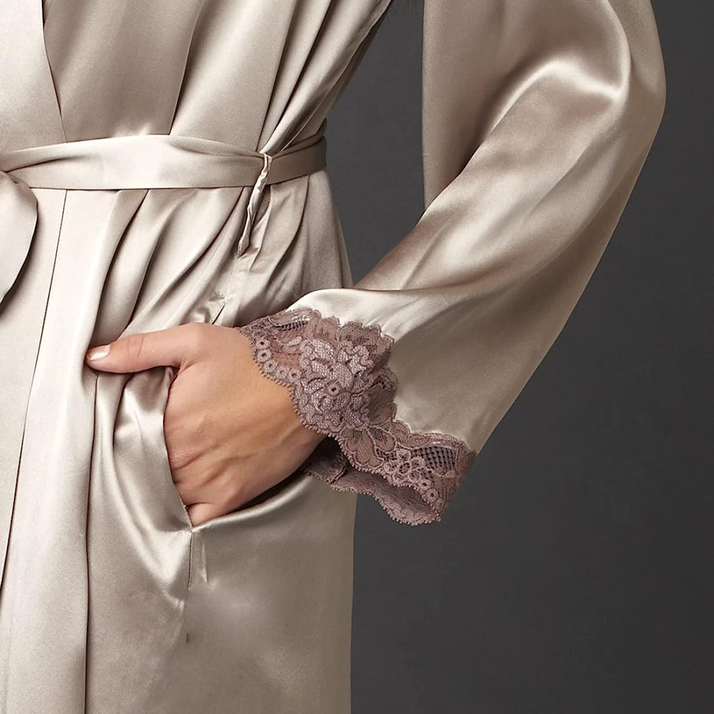 Luxury silk robe