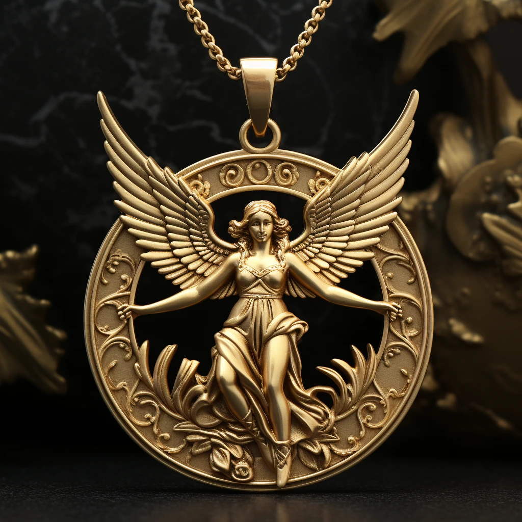 Gold pendant necklace